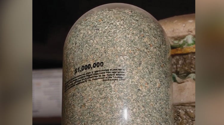 Weird Junk 2024 Million Dollars Shredded Container filled with one million dollar bills shredded